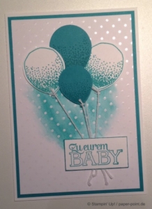 Babykarte Luftballons
